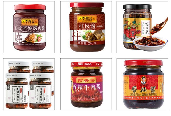 香菇醬灌裝機(jī)設(shè)備廠家-全自動(dòng)醬料生產(chǎn)線加工設(shè)備定制灌裝樣品展示