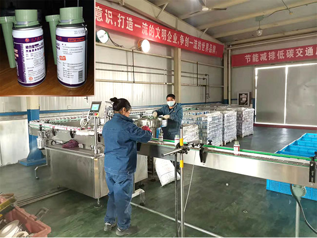 發(fā)動機燃油養(yǎng)護劑灌裝機械案例實拍