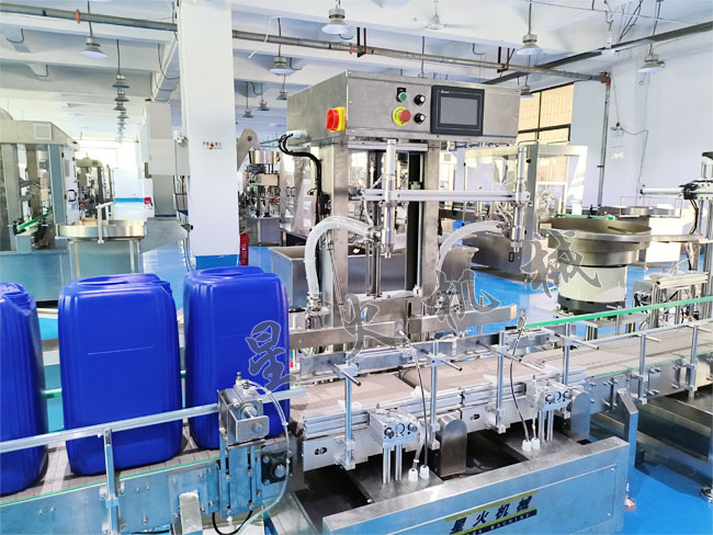 20升雙頭化工液體稱重灌裝機