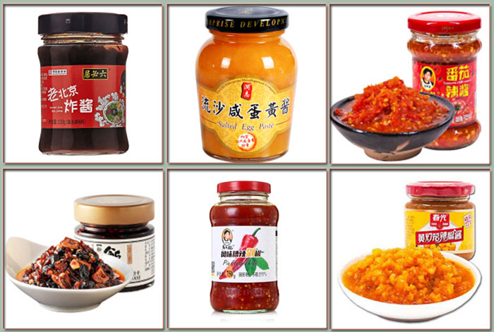 辣椒醬灌裝線灌裝樣品展示