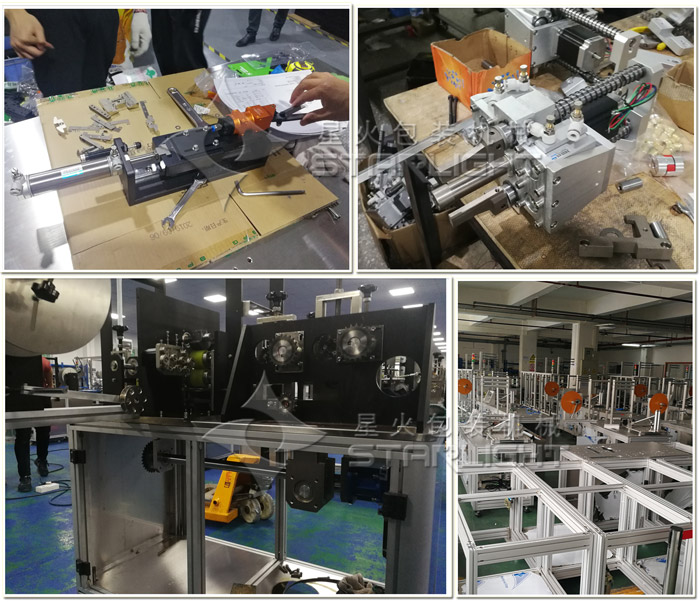 半自動口罩機(jī) KN95口罩生產(chǎn)機(jī)械設(shè)備細(xì)節(jié)廠房拍攝